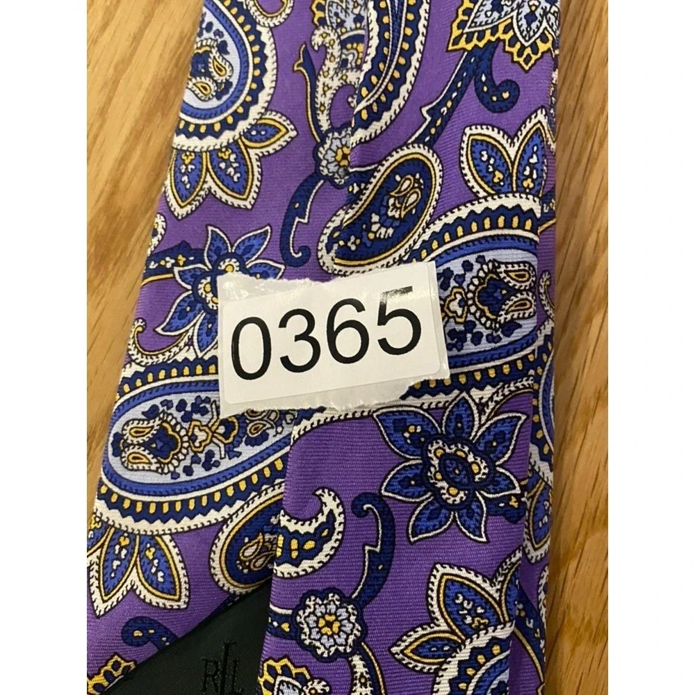 Lauren Ralph Lauren Paisley Purple Tie 3.5